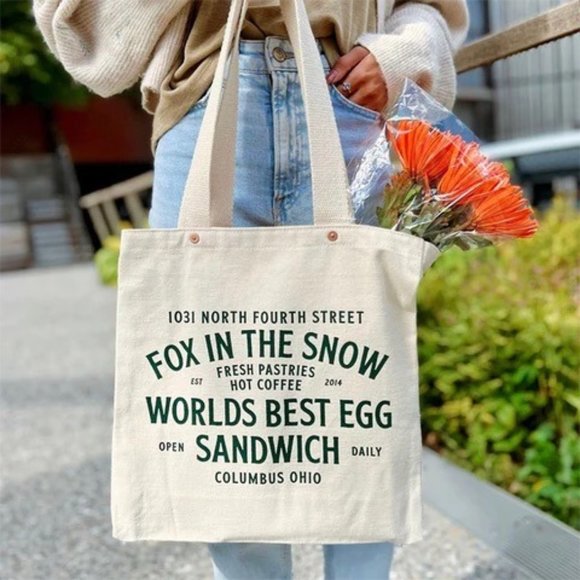Fox in the Snow Tote Bag - Picture 1 of 3